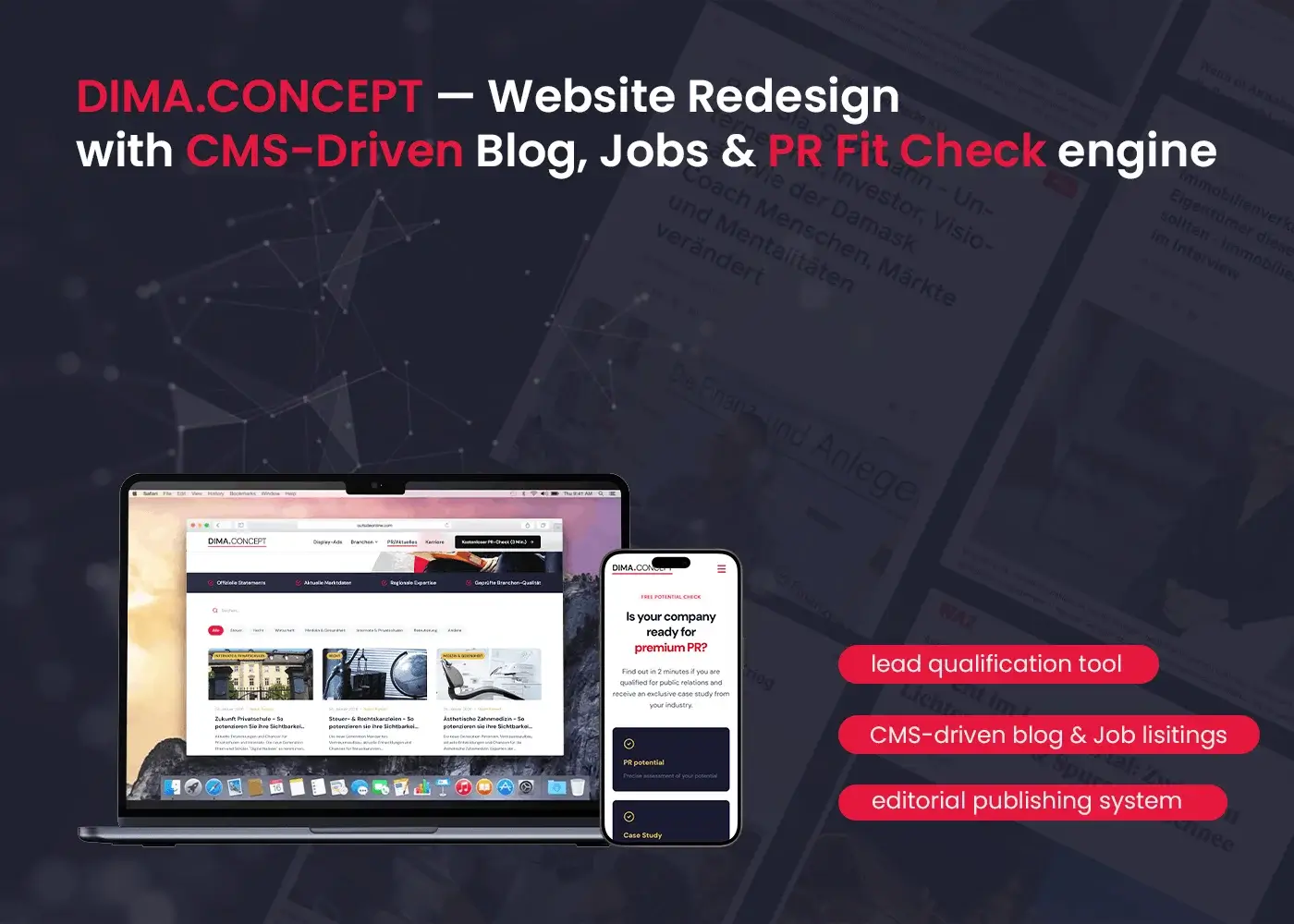 DIMA.CONCEPT - PR Strategy & Content Management