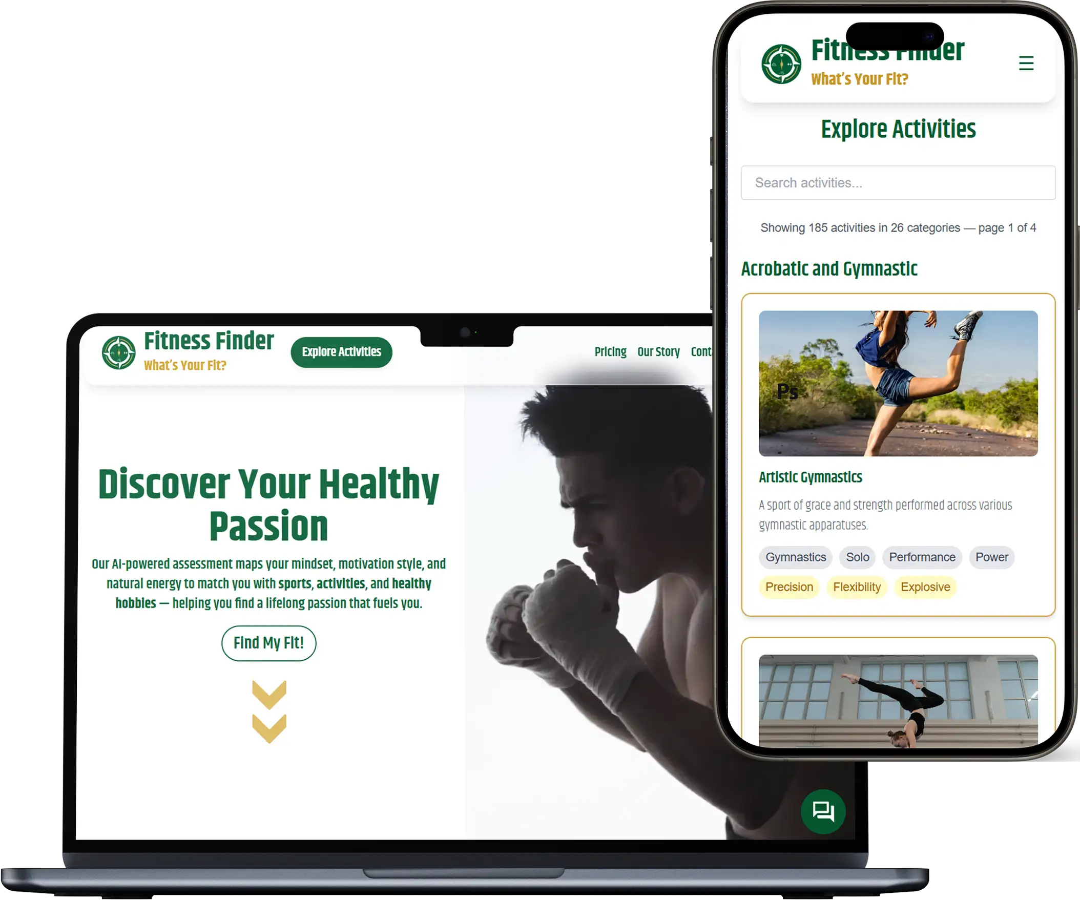 General site view on web and mobile