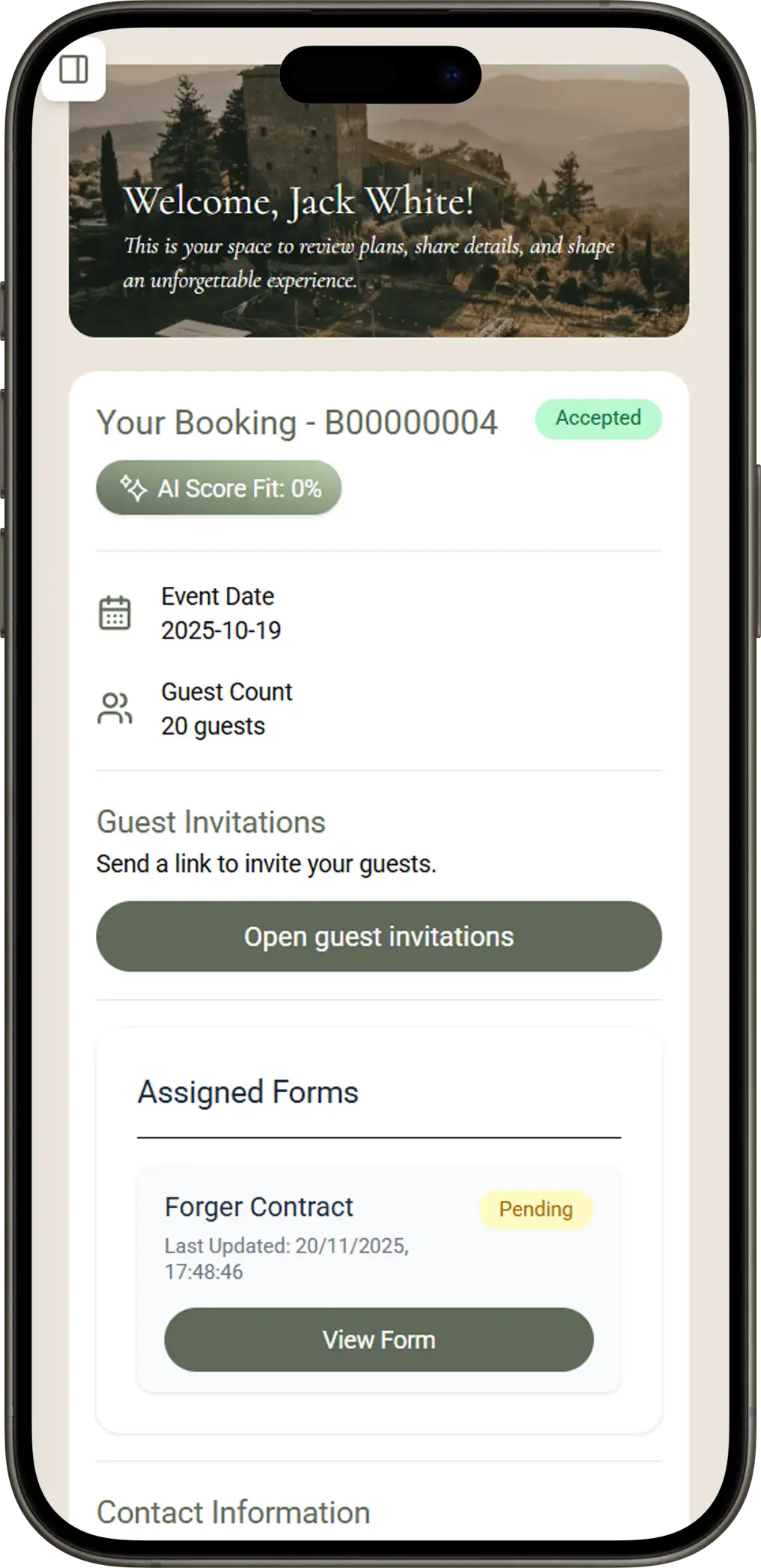 Client on mobile